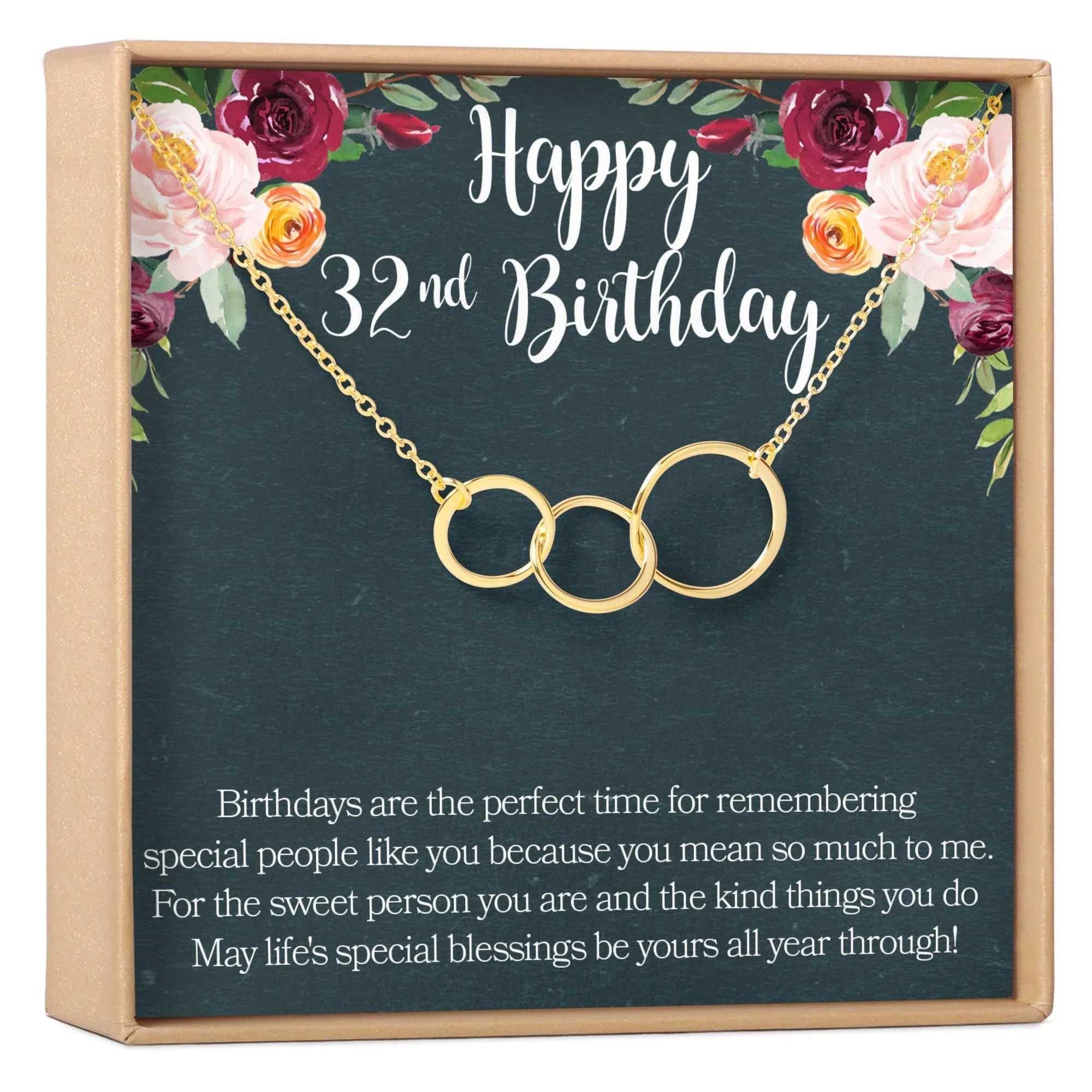 Proven 32nd Birthday Necklace Minimalist