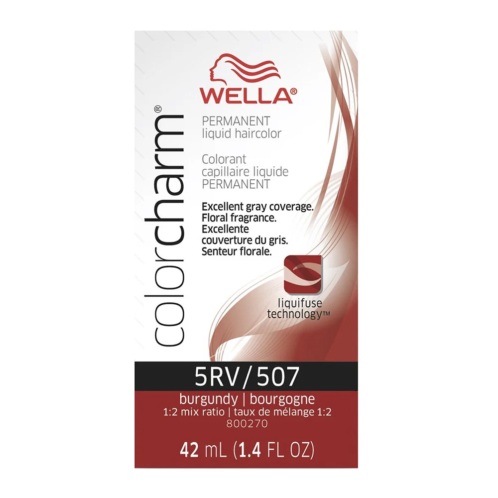Superior Wella Color Charm Permanent Liquid Hair Color 5RV by 507 Burgundy 1.4 Oz Trusted