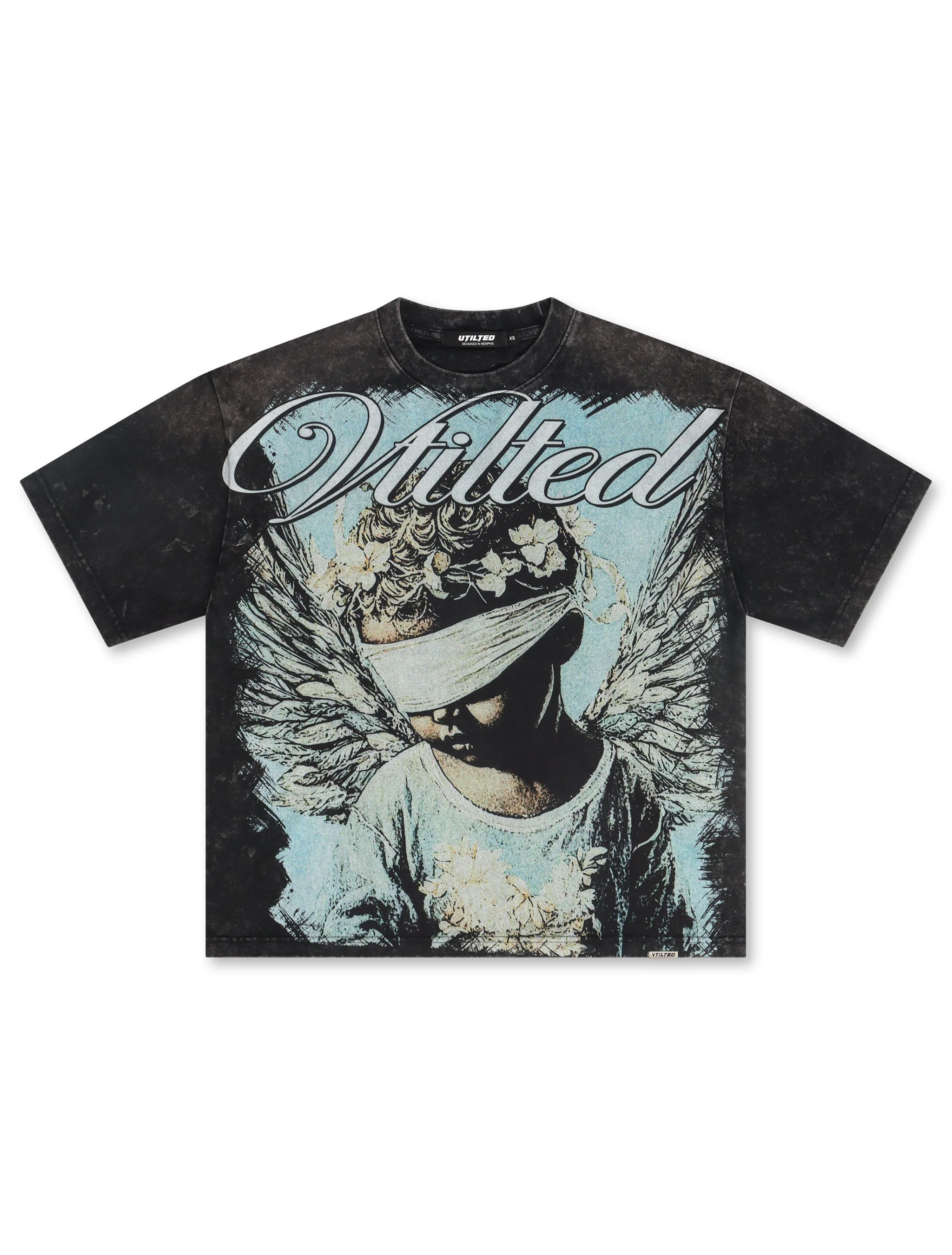 Exclusive Vtilted Poetry Tee - Grey Wash Minimalist
