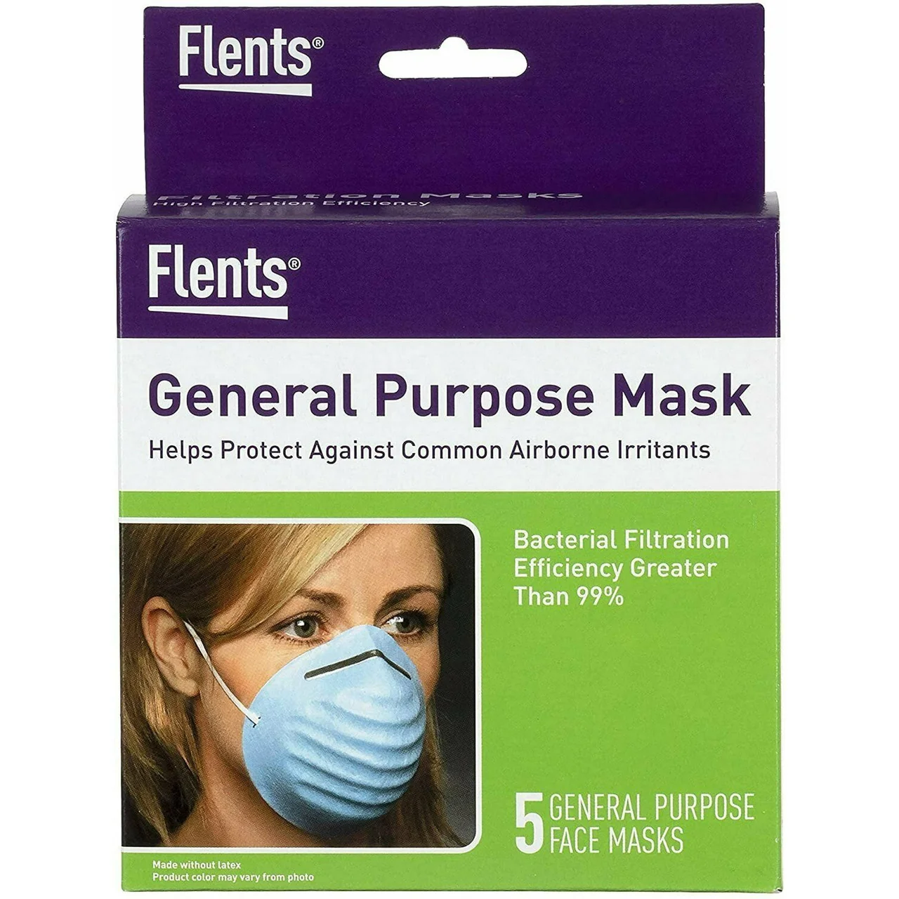 Eco-Friendly Flents High Filtration Efficiency Maxi Mask Allergen Mask - 5 Ea Dependable