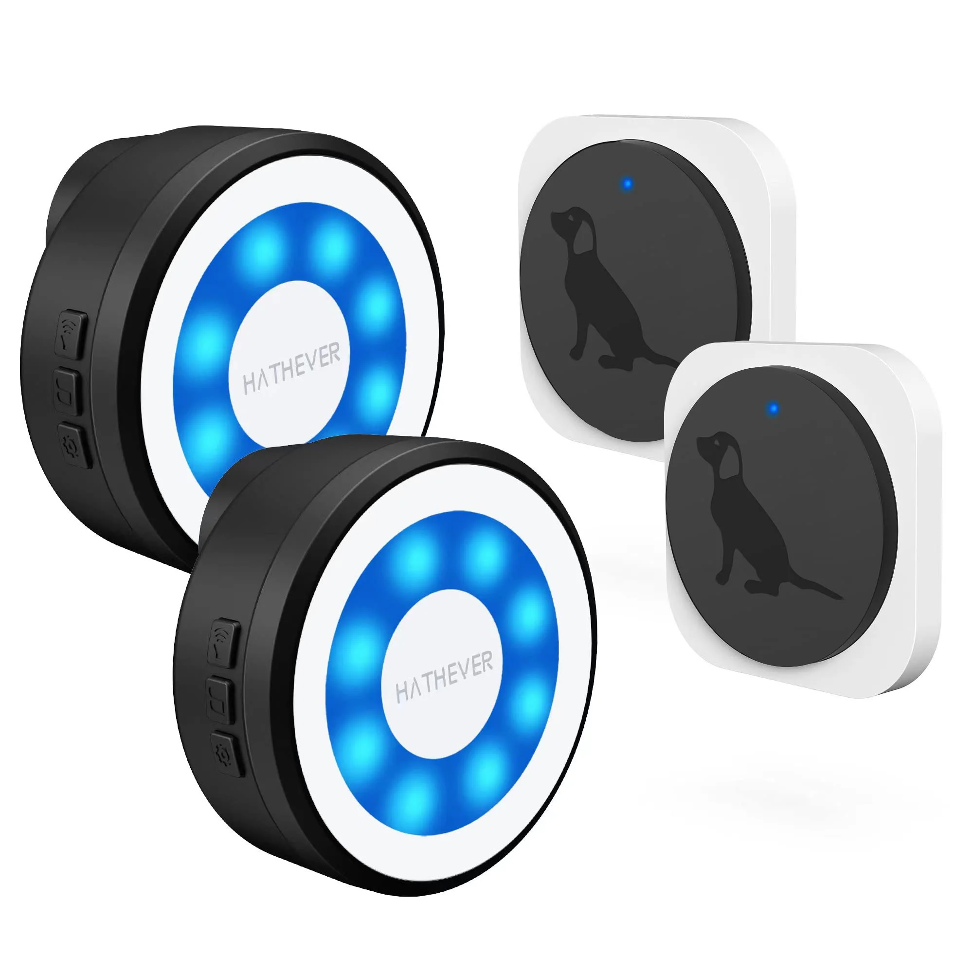 Quality Hathever Dog Bell for Door – 1000 ft Wireless Potty Training Doorbell Pure