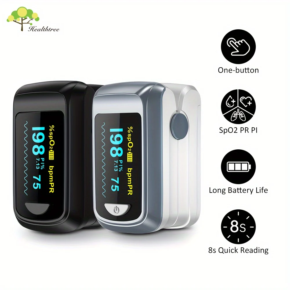 User-Friendly Portable Finger Pulse Oximeter with OLED Display Accurate Spo2 Monitor Relaxed