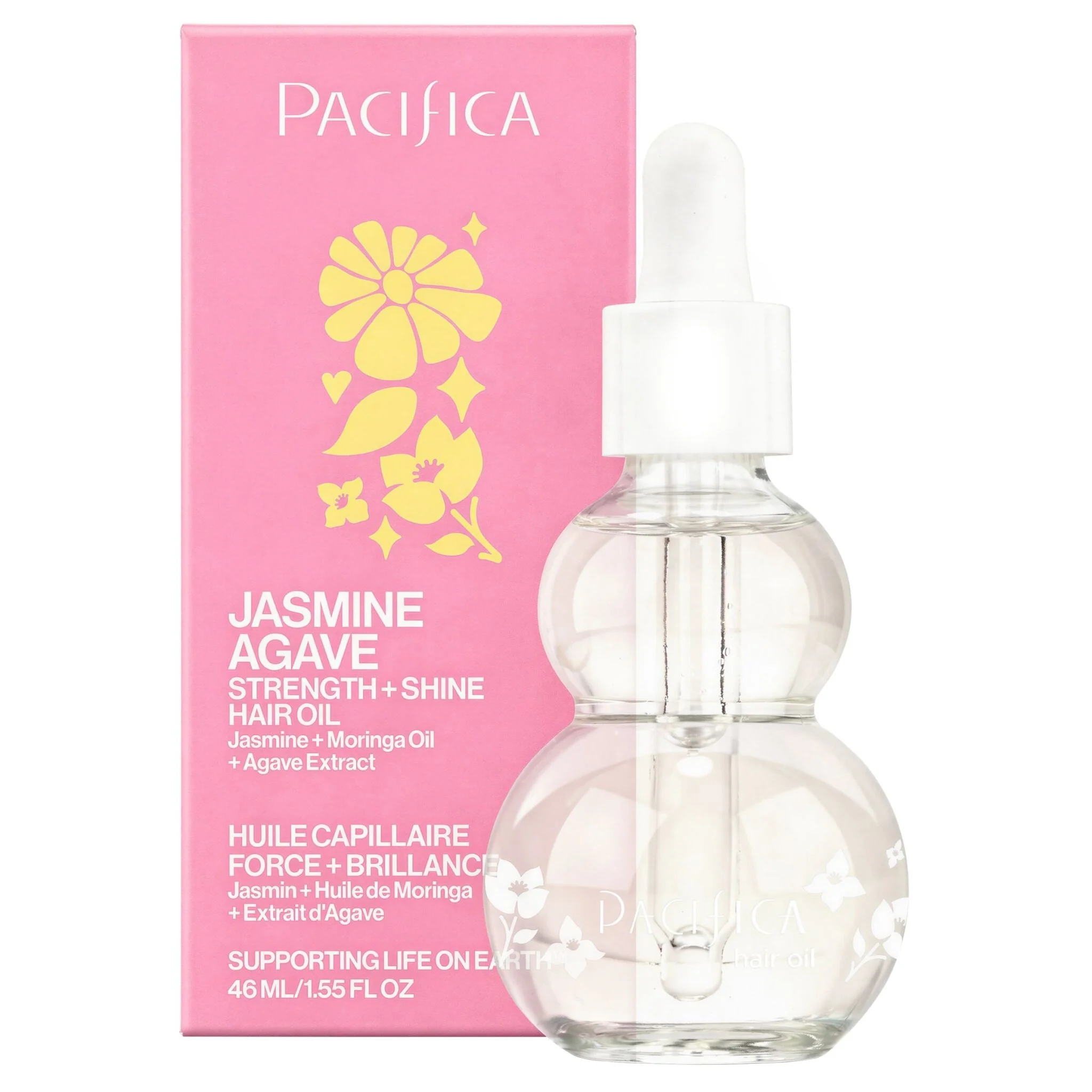 Smooth Jasmine Agave Strength Shine Hair Oil Reusable