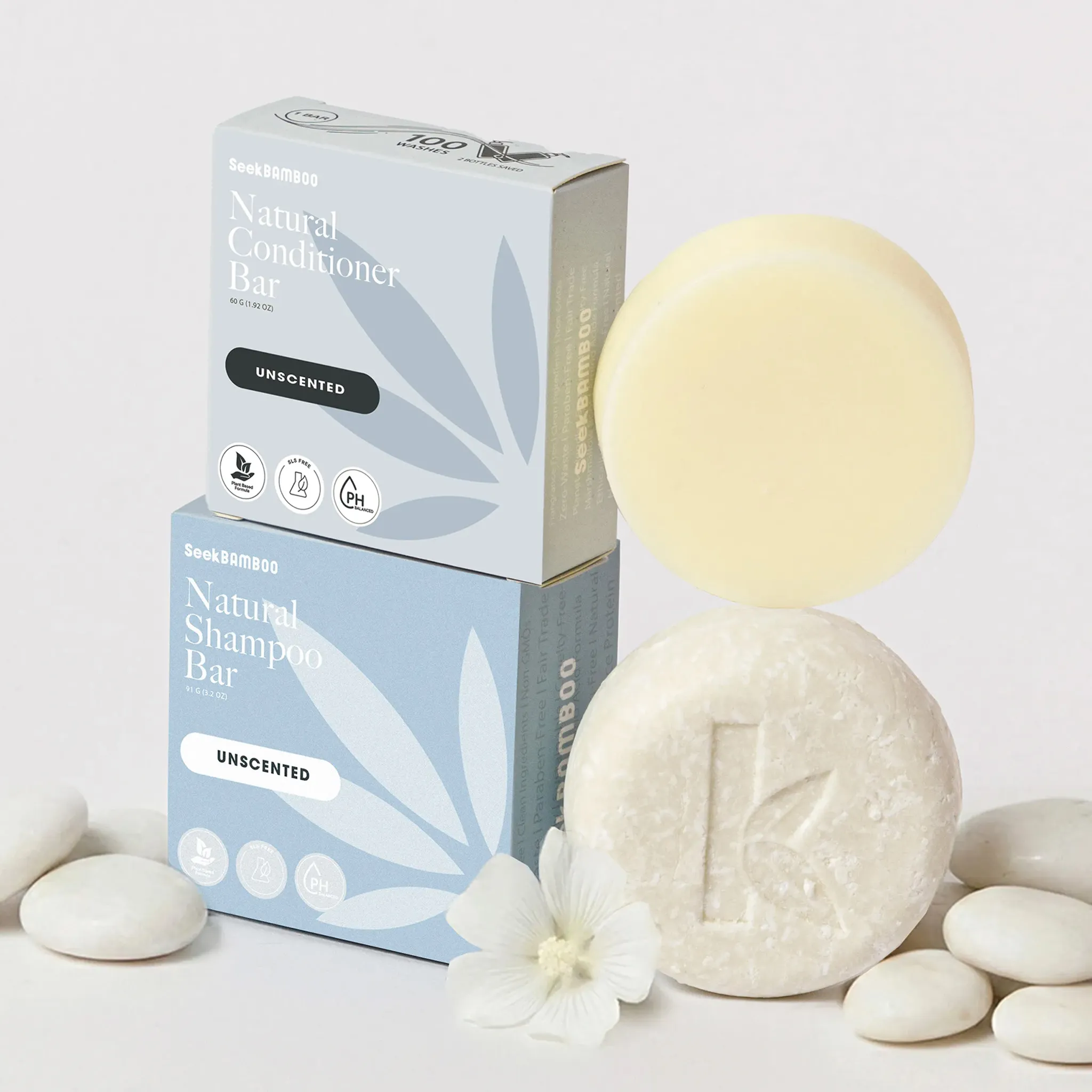 Reusable Unscented Shampoo and ConditionerUnscented Shower Bundle Versatile