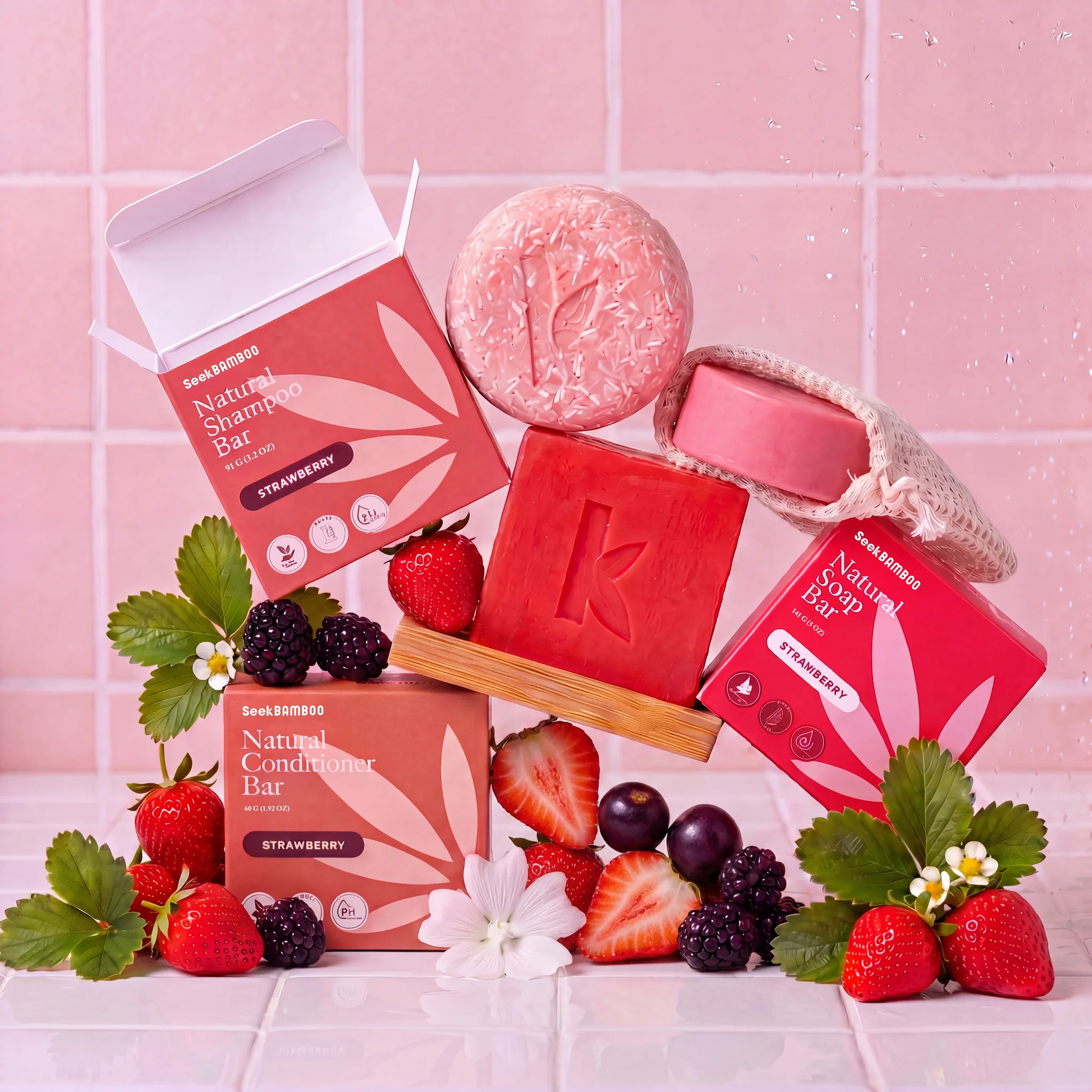World-Class Strawberry Shower Bundle Fine