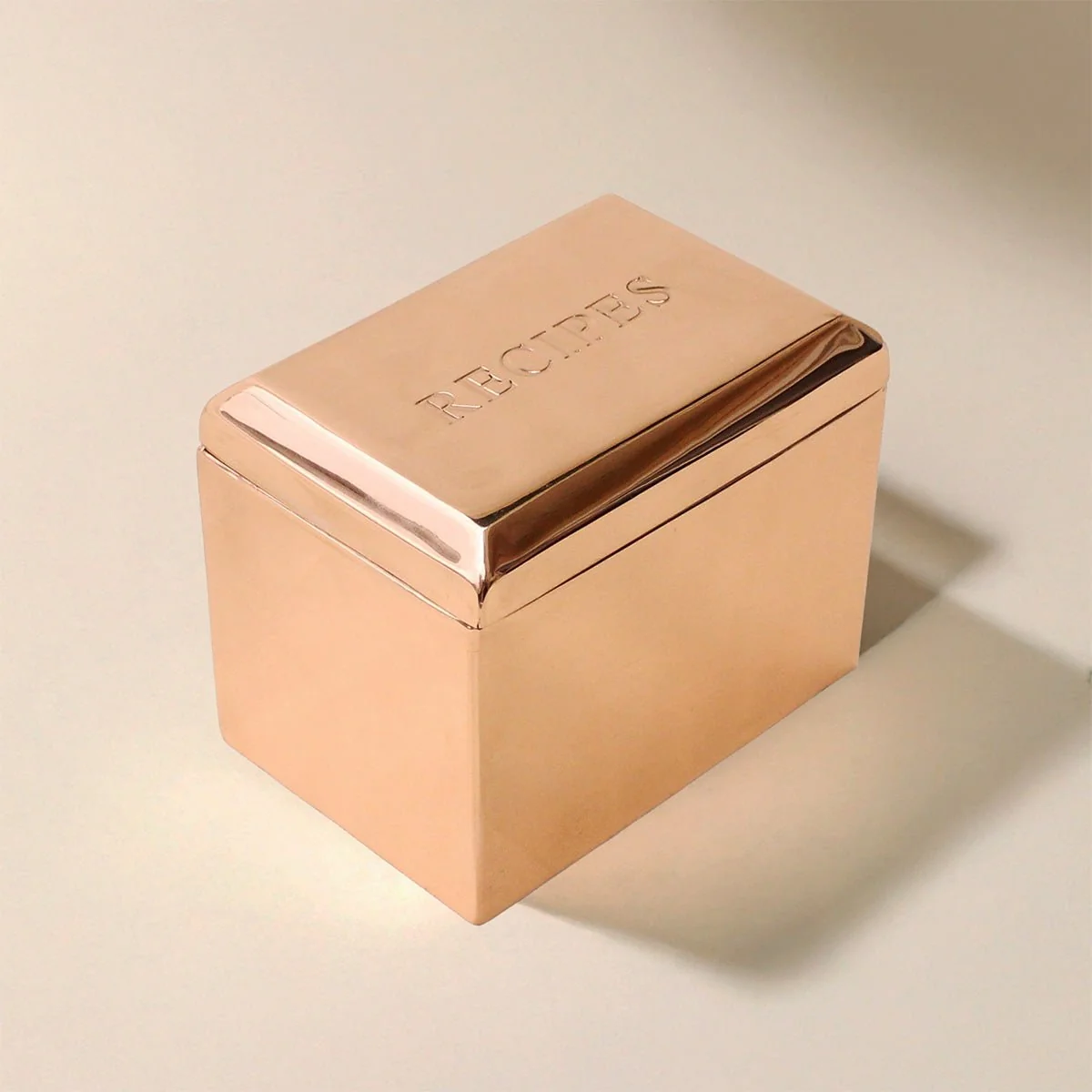 Minimalist Copper Recipe Box Superior