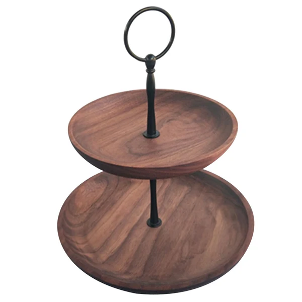 Secure Maxbell Wooden Cupcake Stand Party Wedding Dessert Pastry Cake Tower Black Walnut Fine Crafted