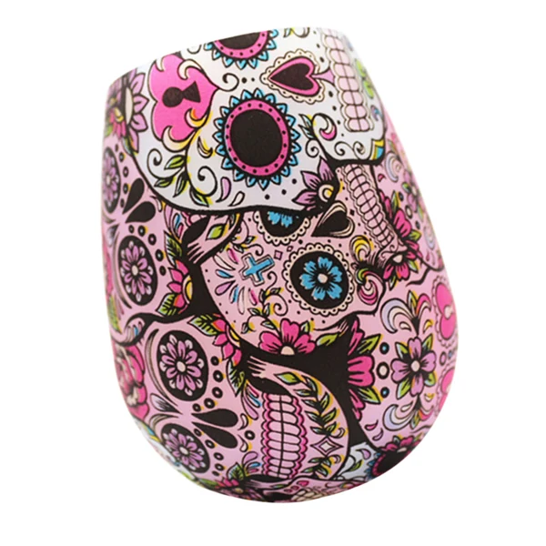 Fast Maxbell Portable Folding Cup Soft Silicone Water Red Wine Cup Pink Pattern Refined