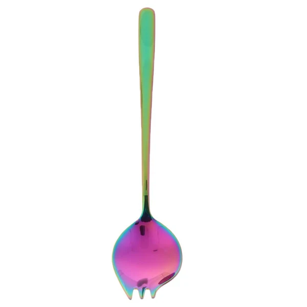 Contemporary Maxbell Stainless Steel Sporks Salad Soup Spoon Fork Combo Camping Colorful Pure