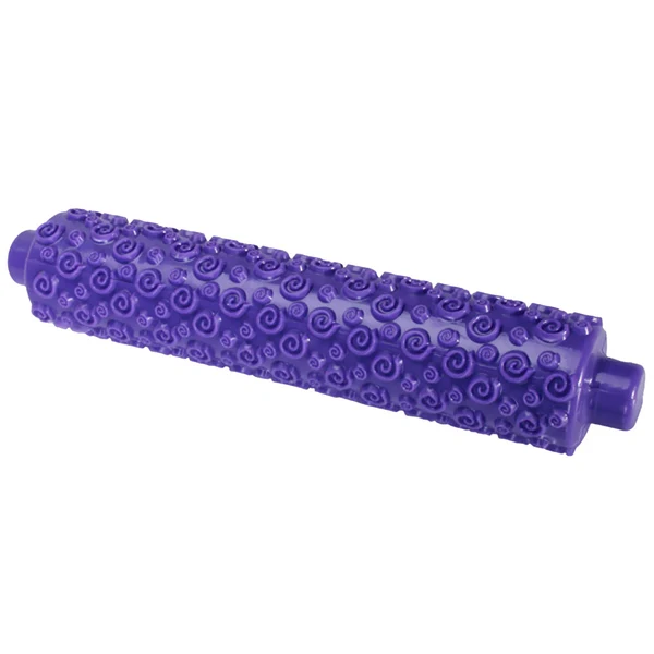 Smart Maxbell Spiral Pattern Plastic Fondant Roller Rolling Pin - Purple Selected