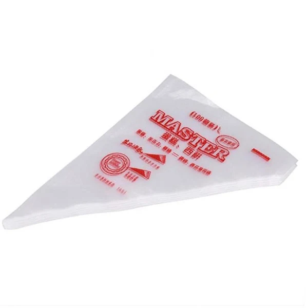 Contemporary Maxbell 100x Plastic Disposable Piping Bag Icing Cupcake Pastry Bags Baking Tool Natural