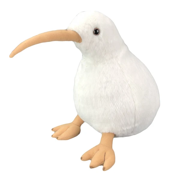 Solid Maxbell Children Kids Baby Plush Toy Bird Kiwi Lifelike Animal Pet Stuffed Toy White Advanced