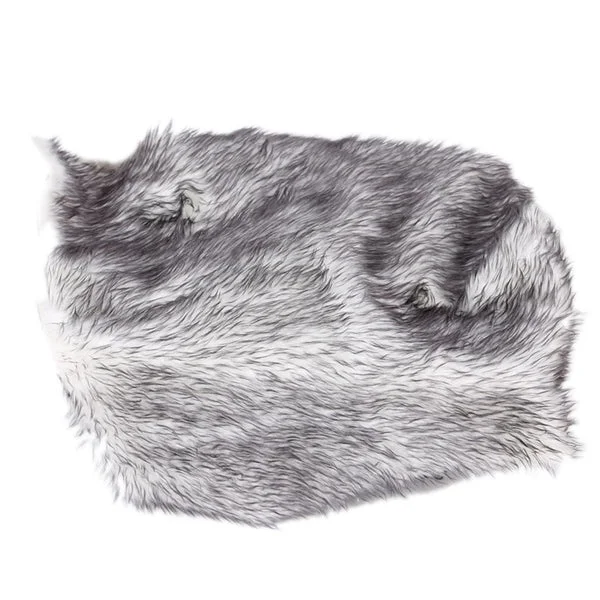 Original Maxbell Newborn Baby Faux Fur Blanket Basket Stuffer Photography Props Light Gray Flexible