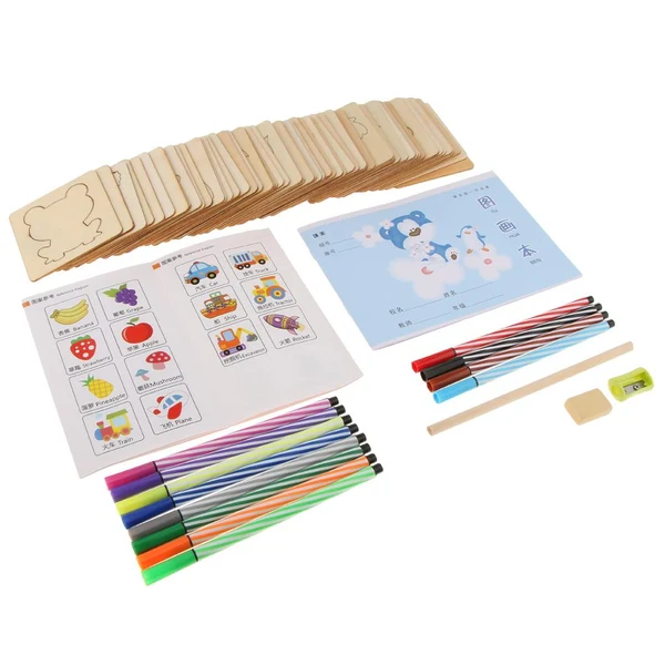 Luxury Maxbell 56 Pieces Kids DIY Drawing Painting Template Tools Kit Educational Toys Solid