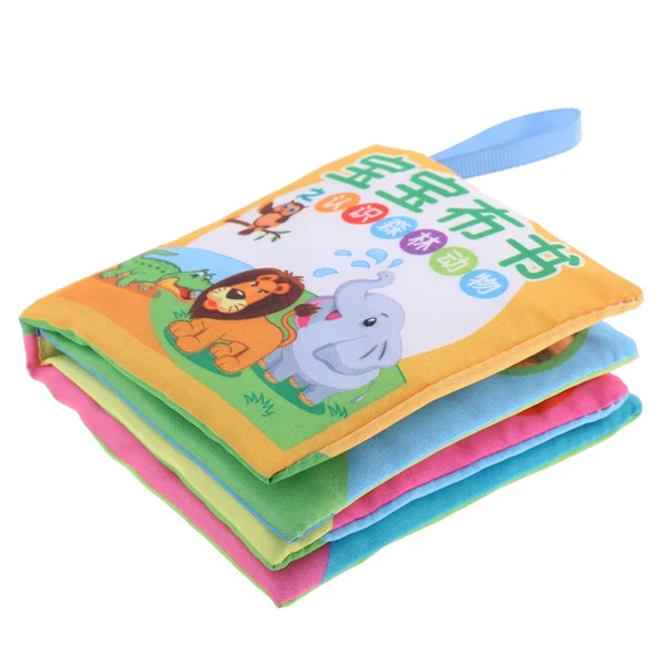 Exclusive Maxbell Baby Intelligence Development Cloth Cognize Book with Sound Forest Animals Optimized