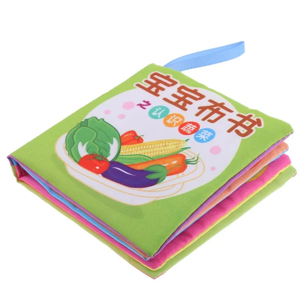 Durable Maxbell Baby Intelligence Development Cloth Cognize Book with Sound Vegetables Artisan