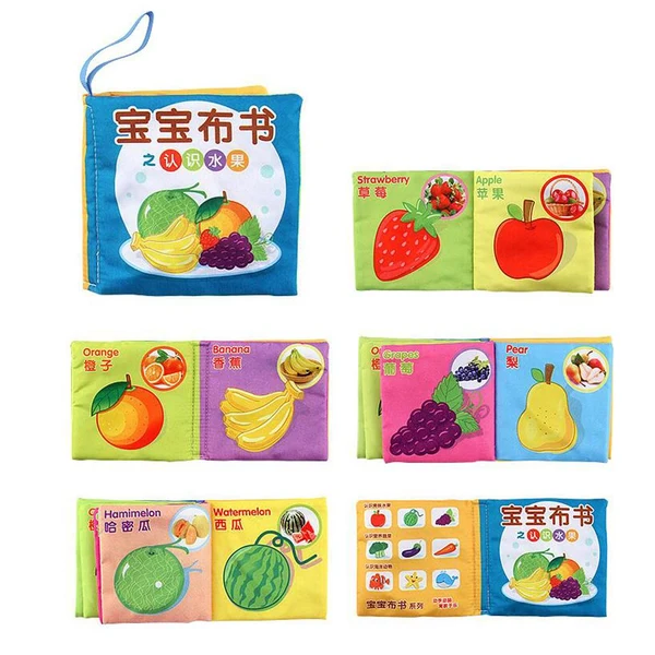 Quality Maxbell Baby Intelligence Development Cloth Cognize Book with Sound Fruits 2 Outstanding