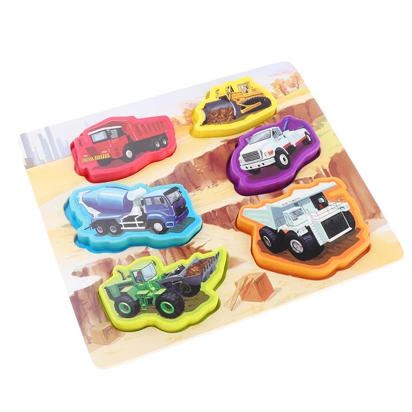 Top-Quality Maxbell Wooden Blocks Jigsaw Puzzles Board Toys Vehicles Preschool Educational Toys for ToddlersChildren Boys Girls Toys for Age 3 Years Old and Up Consistent
