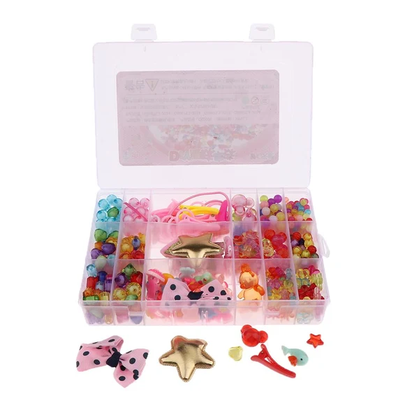 Expertly Made Maxbell Acrylic Craft Beads Kit Developmental Toy for Kids Girls Headwear DIY Making Optimized