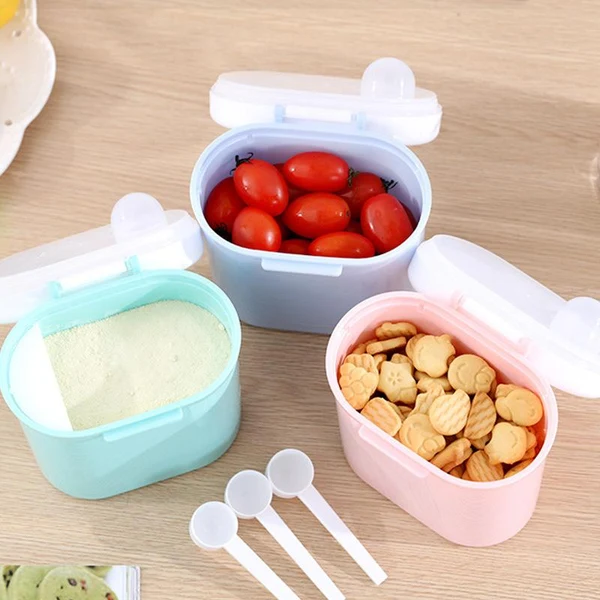 Stylish Maxbell Portable Baby Formula Milk Powder Container Box with Scoop BPA Blue L Artisan