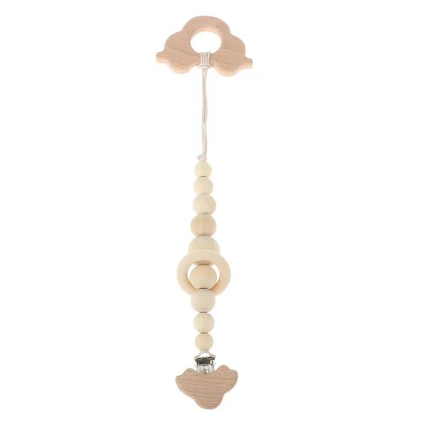 Breathable Maxbell Baby Molar Beech Toy Pacifier Chain Great Gift Toy For Infant car Outstanding