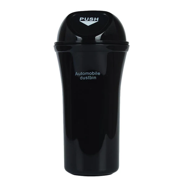 Minimalist Maxbell Removable Car Trash Can Garbage Mini Dust Bin Ashtray Cup with Lid Black Pure
