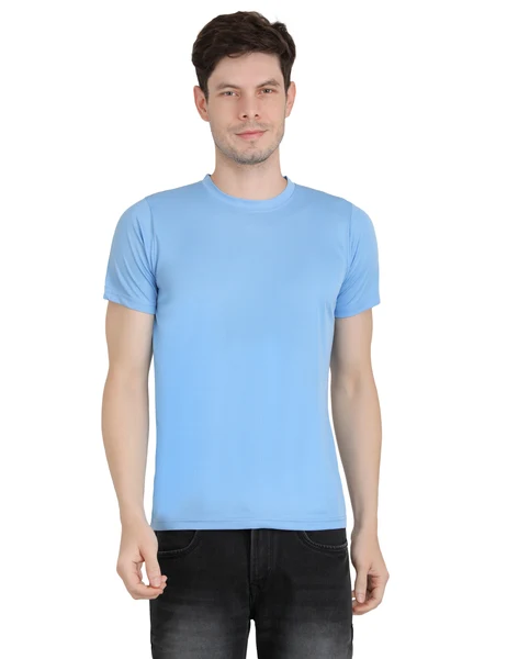 Reliable Maxbell Solid Men Round Neck Navy Blue T Shirt Exceptional