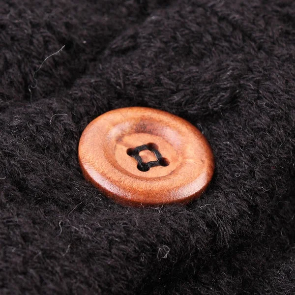 Elite Maxbell Baby Knit Swaddle Wrap Swaddling Blanket Winter Warm Sleeping Bag Black Pure