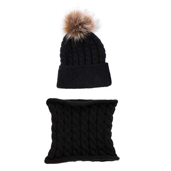 Easy-to-Use Maxbell Toddler Baby Newborn Winter Crochet Knit Hat Beanie Cap Scarf Set Black Healthy