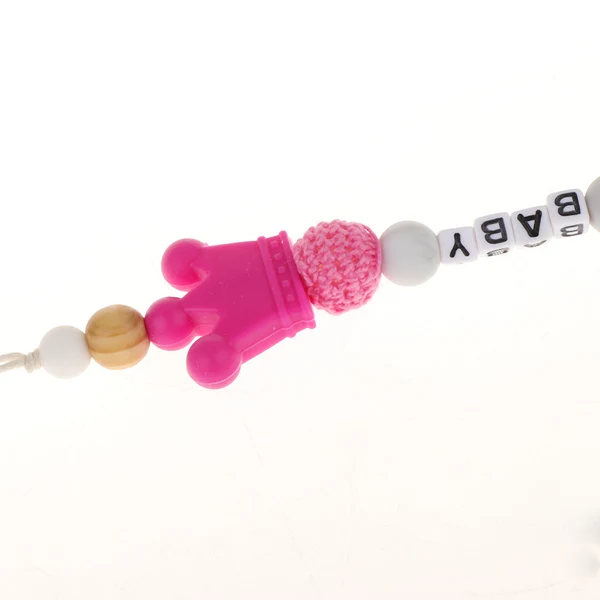 Casual Maxbell Wooden Dummy Clip Chain Pacifier Clip Holder Baby Gift Shower Rose Red Artisan