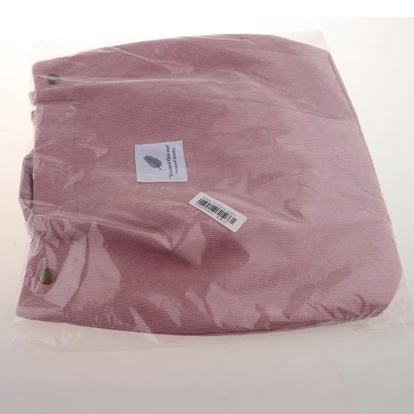 World-Class Maxbell Women Durable Canvas Tote Large Capacity Handbag Corduroy Shoulder Bag Pink Long-Lasting