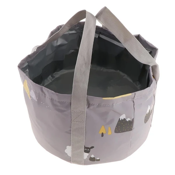 Certified Maxbell Portable Folding Washbasin Foot Basin Collapsible Dish Tub Bucket Gray Verified
