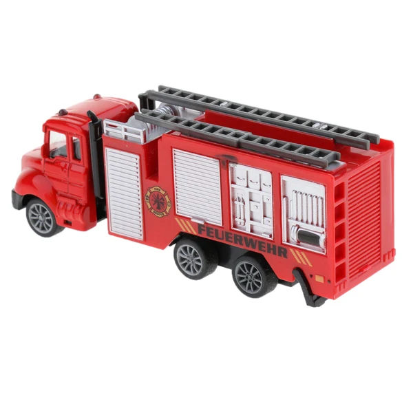 Sustainable Maxbell 1 64 Alloy Pull Back Car Construction Vehicle Toy for Kids Gift Fire Truck Versatile