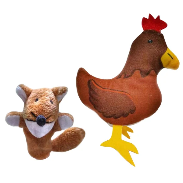 High-Performance Maxbell 2 Pieces Different Cartoon Animal Finger Puppets Soft Dolls Props Toys Lowrie Hen Powerful