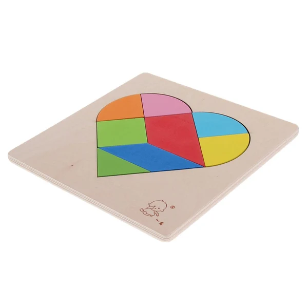 High-Grade Maxbell Wooden Tetris Puzzle Jigsaw Brain Teaser Game Kids Intelligence Toy Heart Powerful
