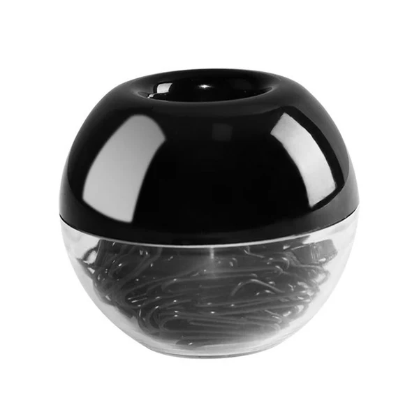 Pure Maxbell 100Pcs Elegant Paper Clips with Magnetic Lid Office Supplies for Home School Black High-End