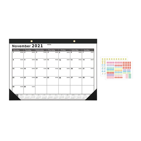 Artisan Maxbell Desktop Calendar Table Work Top Planner Organizer for Home Office Black 2 Carefully Designed
