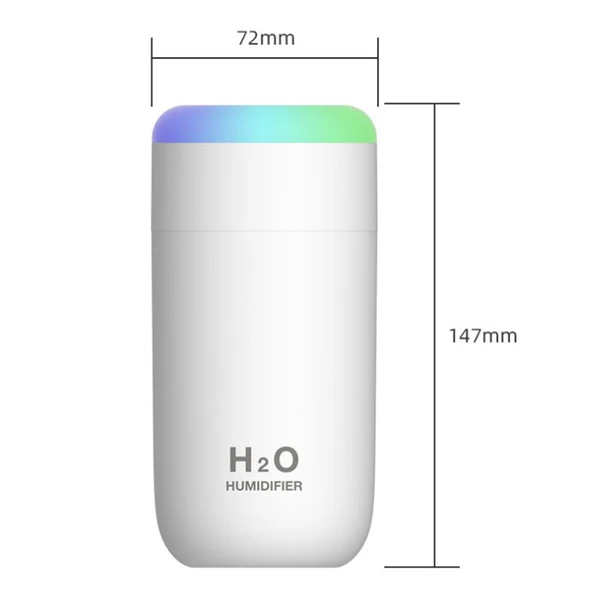 Minimalist Maxbell 350ml Mini Humidifier 2 Mist Modes with LED Night Lamp for Travel Home White Eco-Friendly
