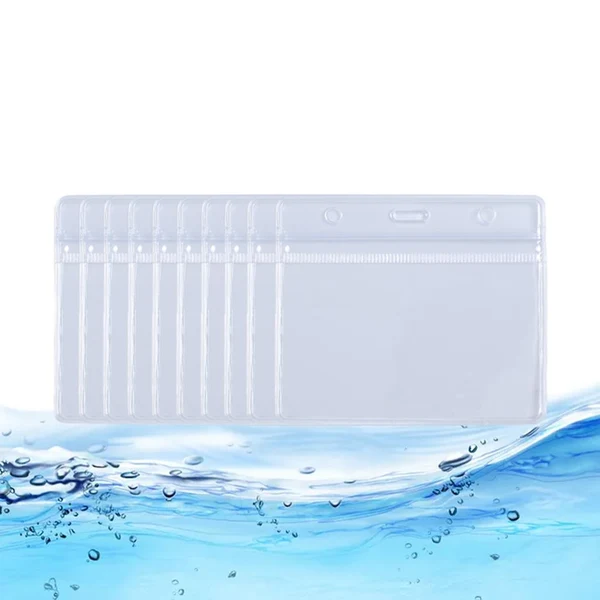 Traditional Maxbell 10Pcs Vaccination Card Protector Badge Cards Holder Zip for Events Travel Healthy