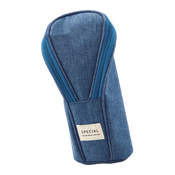 Comfortable Maxbell Stationery Storage Bag Desktop Pencil Case Home School Supplies for Adults Blue Convenient