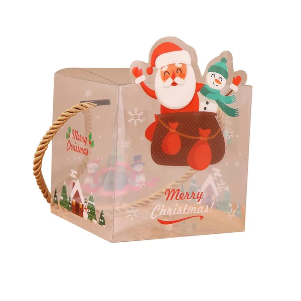 Detailed Maxbell Gift Box Cartoon PVC Christams Creative Handheld Hoilday for Christmas Snowman Green