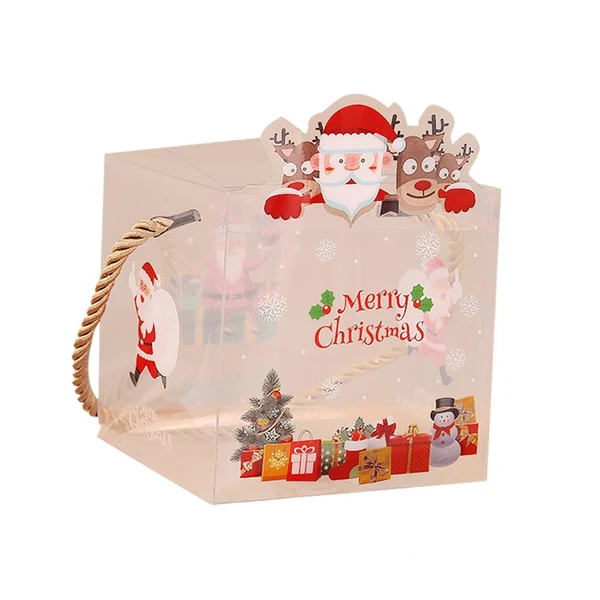 Genuine Maxbell Gift Box Cartoon PVC Christams Creative Handheld Hoilday for Christmas Elk Clean