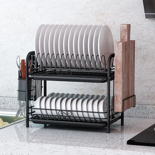 Crafted Maxbell Multi-Functional Dish Drying Rack Tableware Organizer Kitchen Supplies 2 Tier Expertly Made