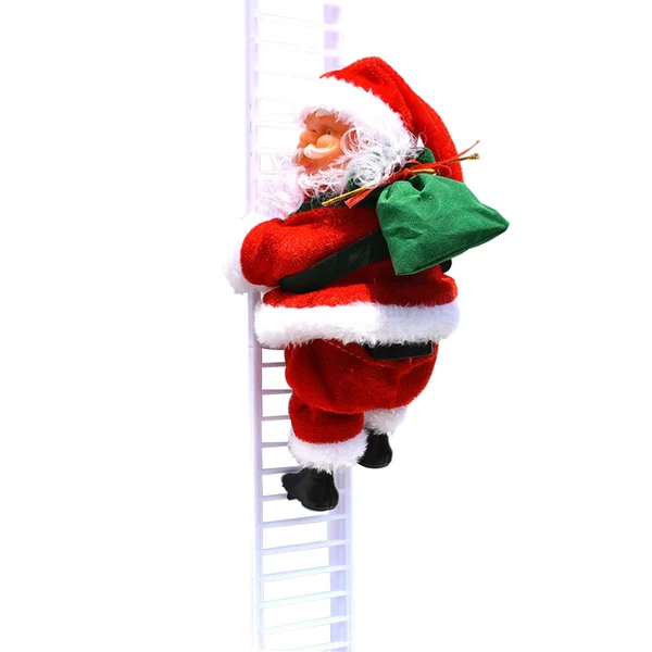 Consistent Maxbell Electric Animated Santa Claus Climbing Ladder with Music for Fireplace Decor White Minimalist