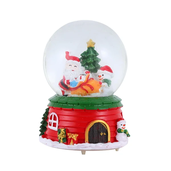 Environmentally Friendly Maxbell Christmas Romantic Ball Music Box Decoration for New Year Santa Snowman Elegant