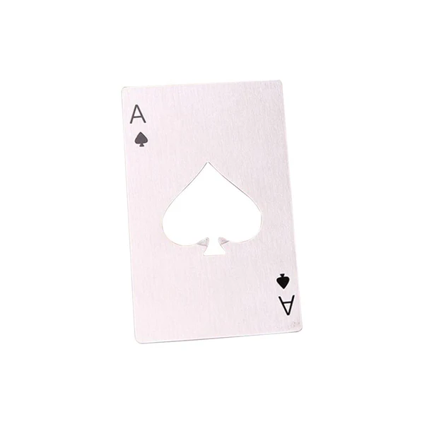 Consistent Maxbell Multifunction Credit Card Size Bottle Openers Sturdy Ace Poker Opener Silver Casual