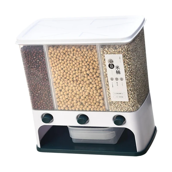 Safe Maxbell 11 lbs Rice Dispenser Box Household Kitchen Organization for Household blue Smooth