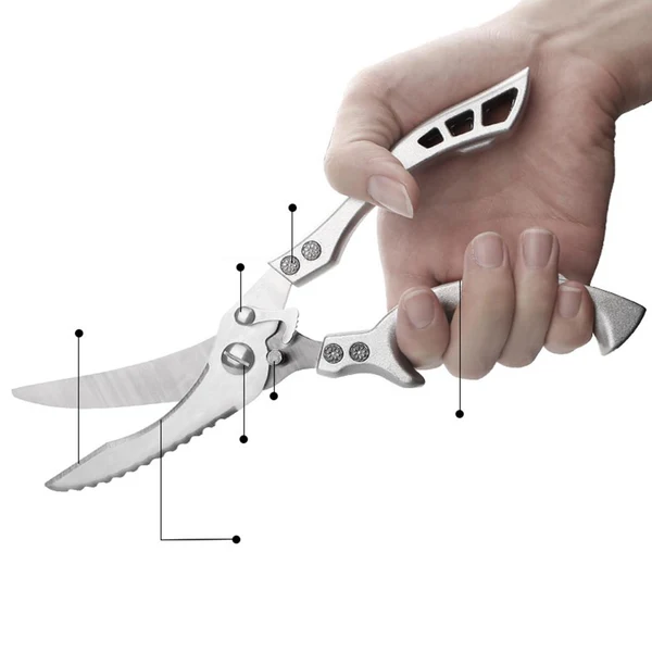 World-Class Maxbell Chicken Bone Scissors Heavy Duty Powerful Kitchen Shears for Kitchen Nuts Authentic