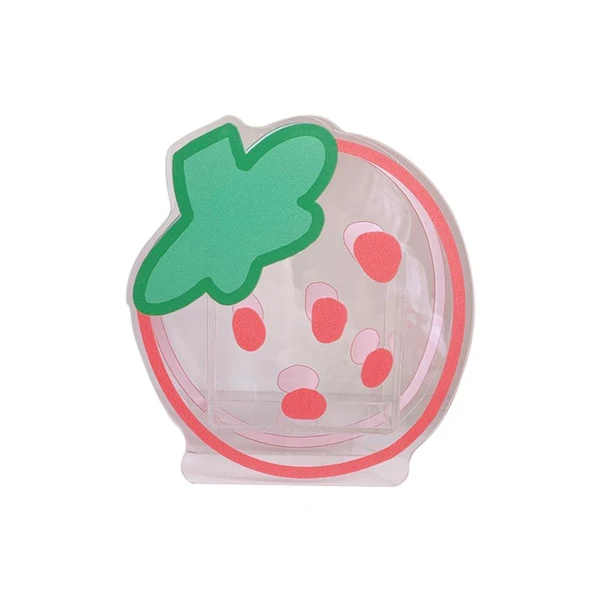 Consistent Maxbell Cute Clear Pen and Pencil Holder Stand School Stationery Acrylic for Desk Strawberry Smooth