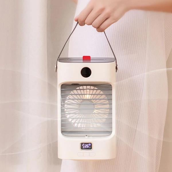 Luxury Maxbell Air Conditioner Fan Quiet Mini Desk Fans for Home Office Living Room Bedroom White Recyclable